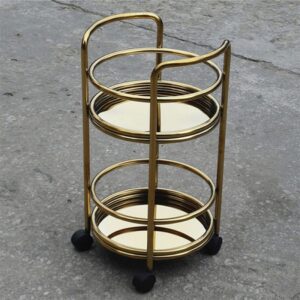 Xe đẩy rượu inox vàng hình tròn 7 htx xe day ruou inox vang hinh tron htwy 43a htwy 44a 33