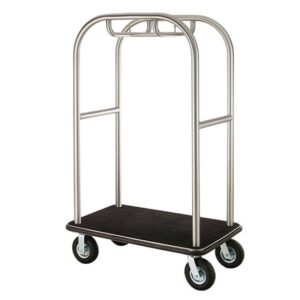 Xe đẩy vali khách sạn inox trắng