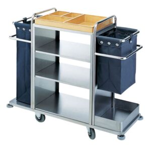 Xe dọn phòng khách sạn inox