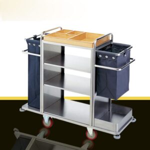 Xe dọn phòng khách sạn inox 6 htx xe don phong khach san inox htix58 f 31