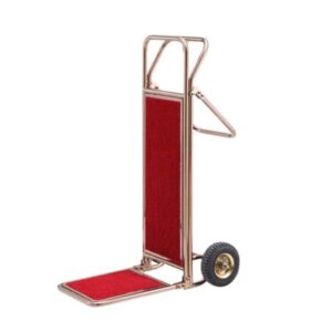 Xe kéo đẩy hành lý inox vàng