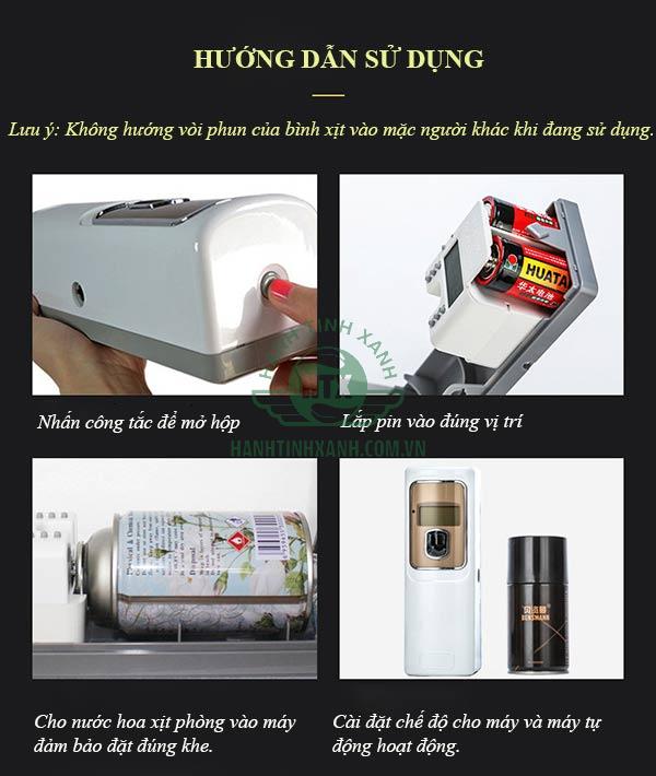Kinh nghiệm chọn mua bình dung dịch cho máy xịt thơm tự động 10 Hướng dẫn lắp đặt bình dung dịch và cài đặt thời gian phun