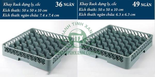 Mẫu rack đựng ly cốc 36 và 49 ngăn