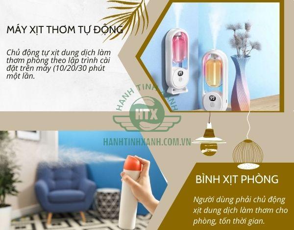 So sánh máy xịt thơm tự động và bình xịt phòng thông thường 7 Sự khác biệt của máy xịt thơm tự động và bình xịt phòng thông thường