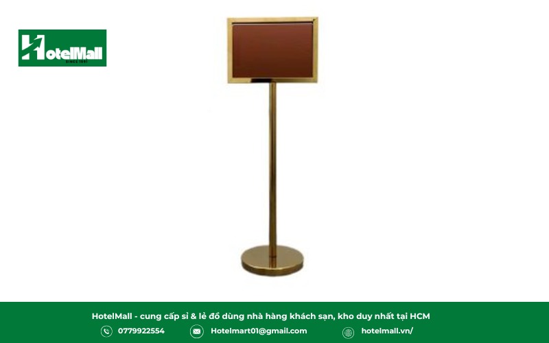 Thiết kế hiện đại, hai mặt hiển thị, có mặt kính bảo vệ, rất tiện lợi cho không gian nhà hàng có lượng khách đông