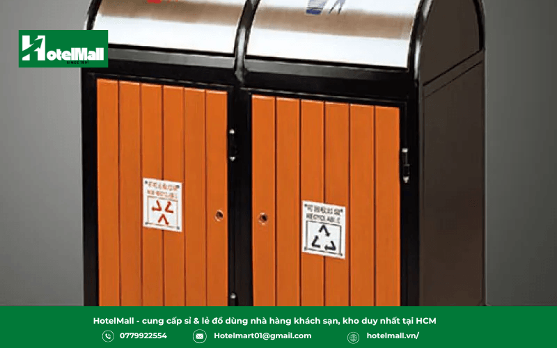 Thùng rác inox 2 ngăn