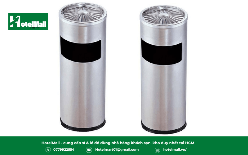 thùng rác inox tàn thuốc