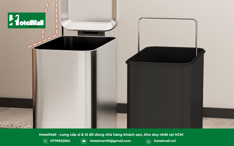 Thùng rác inox chữ nhật
