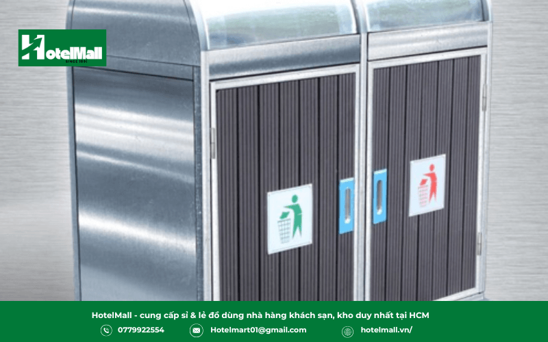 thùng rác inox ngoài trời