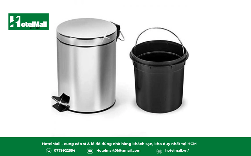 Thùng rác inox tròn